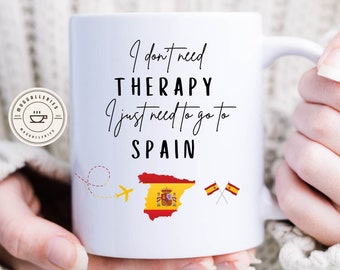 Spain Mug - Spain Gift - Gift for Spain Lovers - Mug for Spain Fan - Flying To Spain - Spain Coffee Cup