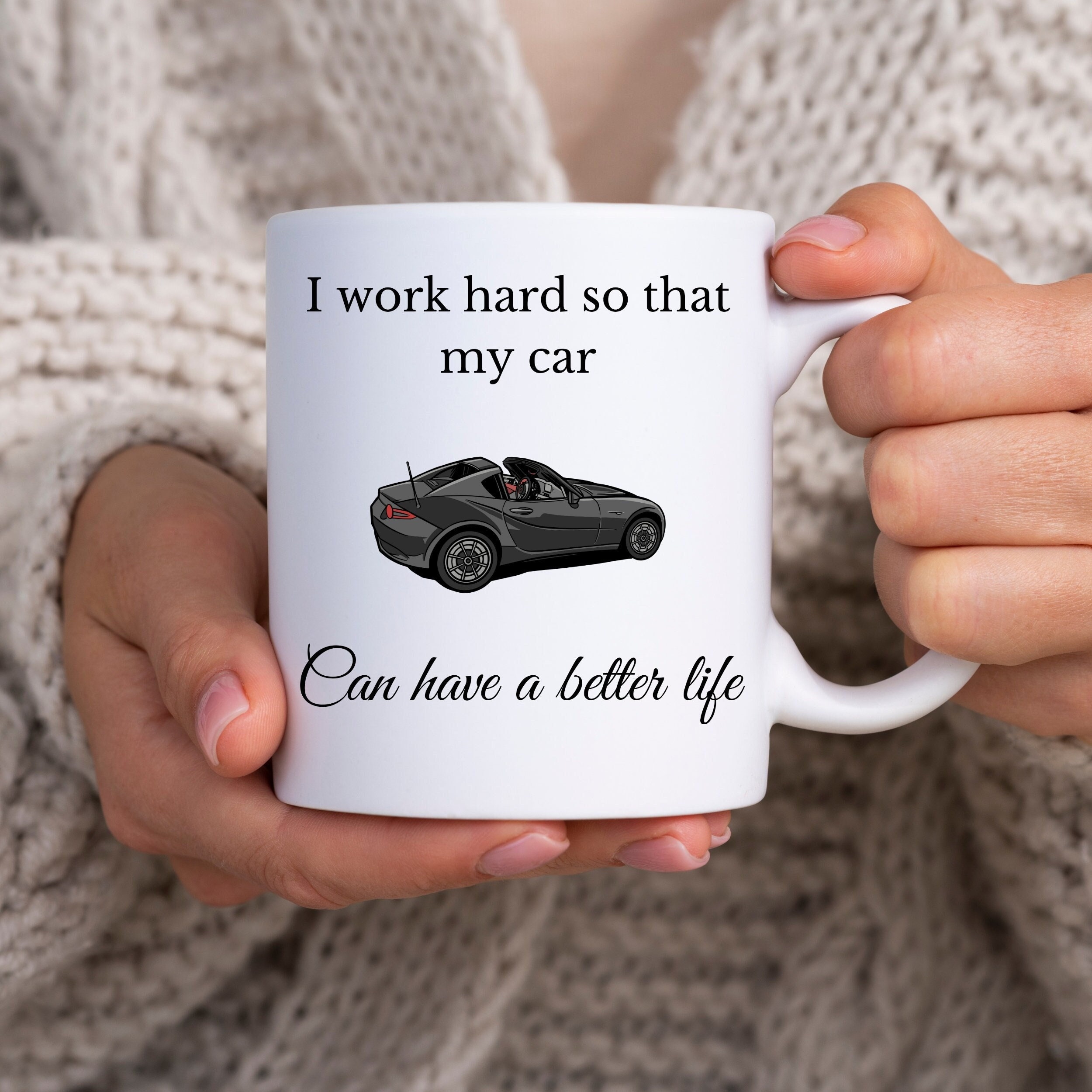 Car Mug, Gift For Car Lover, Thinking About Cars, Car Coffee Mug, Gift For  Him, Car Lover Gift, Funny Mugs, Dad Mug, Father's Day Gift, RED