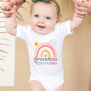 Grandma Loves Me, Onesie®, Grandchild Onesie®, Gift for Grandmother, Baby Bodysuit, Cute Newborn Outfit, For New baby, Gift for New Mom