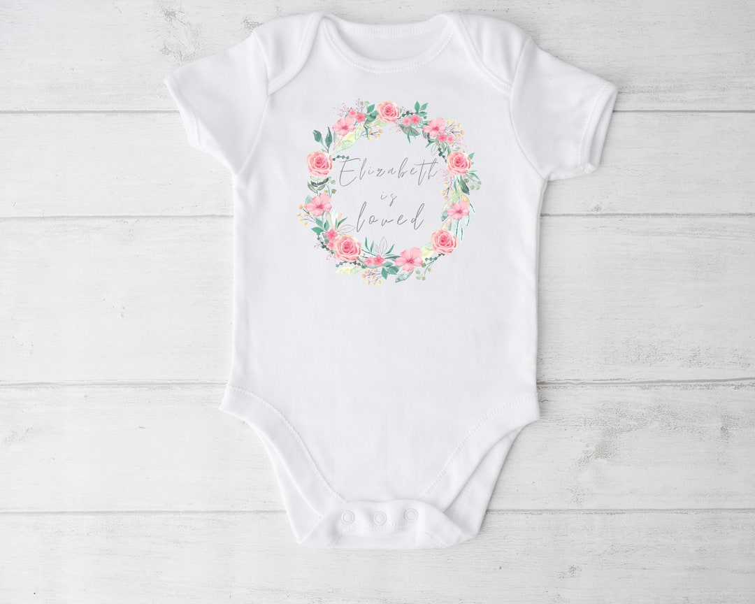 Elizabeth is Loved CUSTOM Onesie®, Baby Bodysuit, Cute Baby Outfit