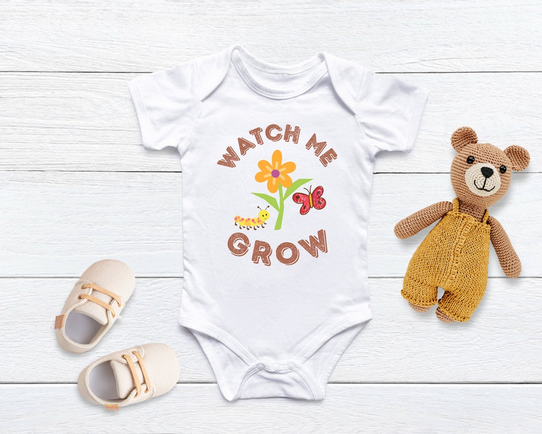 Watch Me Grow Onesie® Cute Nature Inspired Baby Bodysuit Etsy