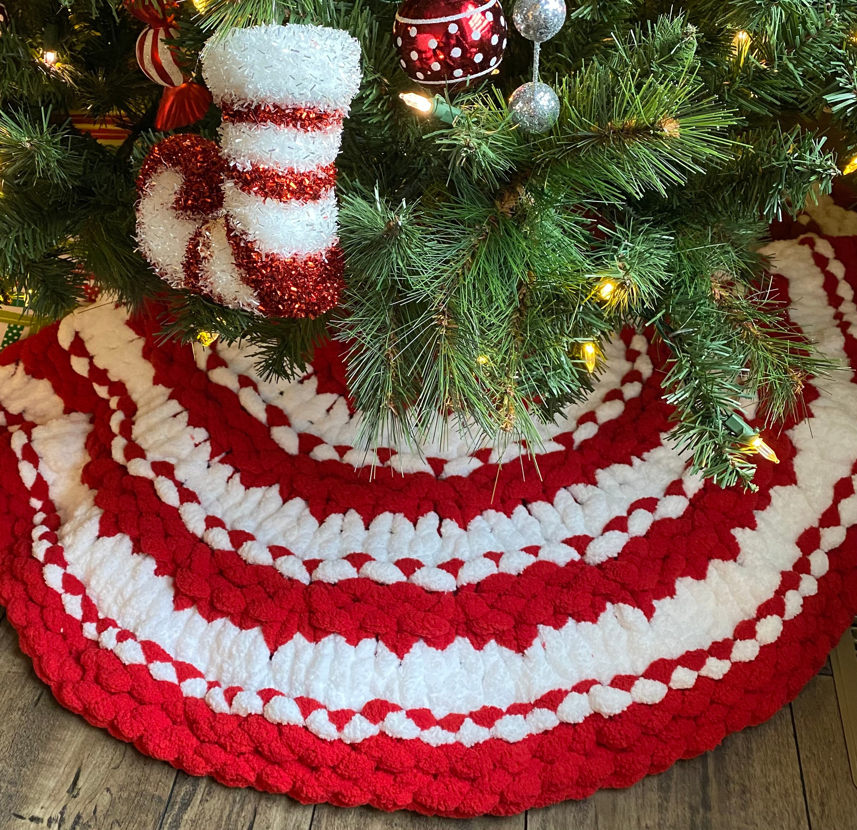 Chunky Knit Tree Skirts/chenille Tree Skirts/tree Skirt Etsy