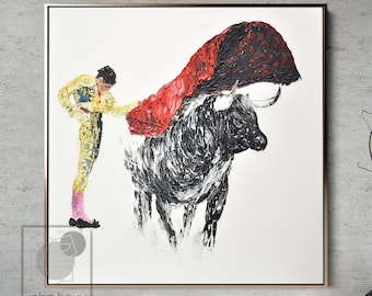 マタドールの闘牛士の絵画 - マタドールの闘牛士の絵画 - Etsy 日本