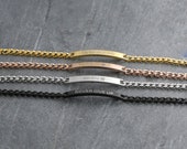 Personalized Motto Engrave Bracelet chain for Couple Long Distance Relationship Him Her Birthday Christmas Anniversary Gift
