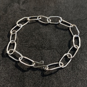 Handmade Sterling Silver Paperclip Chain Bracelet