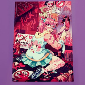 Menhera Graffiti | Original Art Print