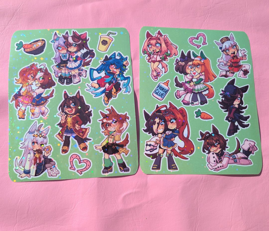 Uma Sticker Set Uma Girlies | Holo Sticker Sheets - Etsy Israel