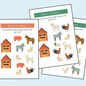At the Farm Themed Pre School Worksheets, Farmyard Animals Unit Study ...