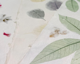 Papel artesanal hecho con hojas de morera, papel decorativo para manualidades (hojas de 8,5 x 11 pulgadas)