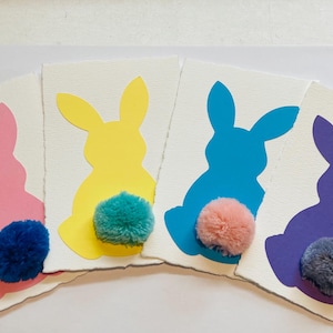 Cartes de correspondance de lapin de Pâques, Cartes de Pâques, Lapin de Pâques, Cartes de Pâques faites main, Jeu de cartes de lapin de Pâques, Cartes pour Pâques, Fait main écologique