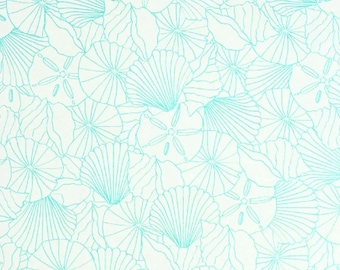 Turquoise Seashells Gift Wrap, Handmade Gift Wrap, Shell Handmade Paper, Eco Friendly Paper, Handmade Paper, Paper Craft, Seashell paper