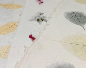 Papel de morera hecho a mano: papel decorativo para manualidades (8,5 x 11 pulgadas, 6 hojas)