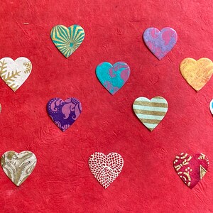 Hartvormen van papier, knutselpapiervorm, Lokta-papieren harten, Papierkunst, Lokta-papier, knutselspullen, scrapbooking, harten van papier