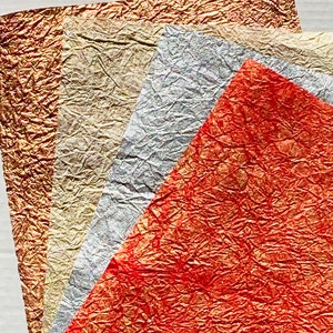 Decoratieve Metallic Lokta Papier, Crafting Paper Sheets, Handgemaakt Papier, Papier Crafts, Lotka Papier, Craft Supply, Scrapbooking, papier ambachten