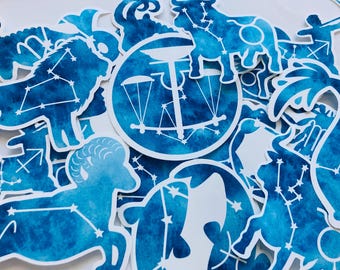 Zodiac Sign Sticker: Celestial Horoscope Symbol, Constellation Art