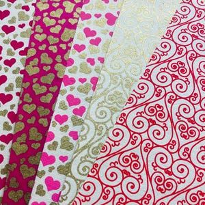 Harten Lotka-papier, Vellen Knutselen, Handgemaakt papier, Valentijnspapierkunst, Lotka-papier, Knutselbenodigdheden, Scrapbooking, knutselen