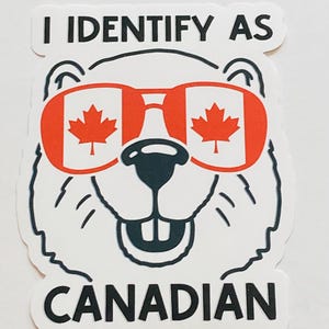 Je m'identifie comme autocollant canadien, autocollants Je suis canadien, autocollant Canada, autocollants, autocollant pour ordinateur portable, autocollants fiers canadiens, autocollants patriotiques