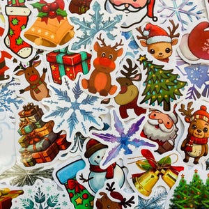 Christmas Sticker Pack: Festive Holiday Stickers, 25 Piece Set