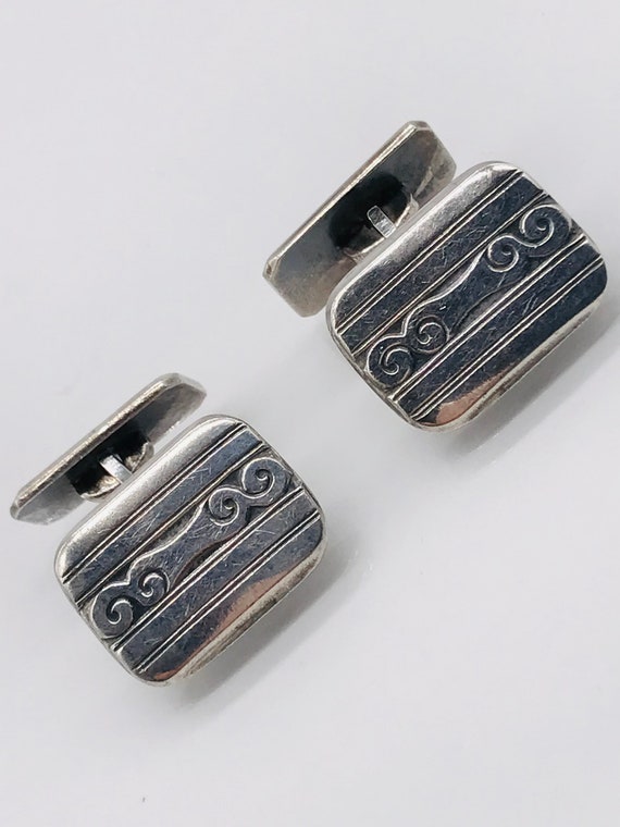 Antique Silver Cufflinks Signed liv Spa Mark 835. Etsy Australia