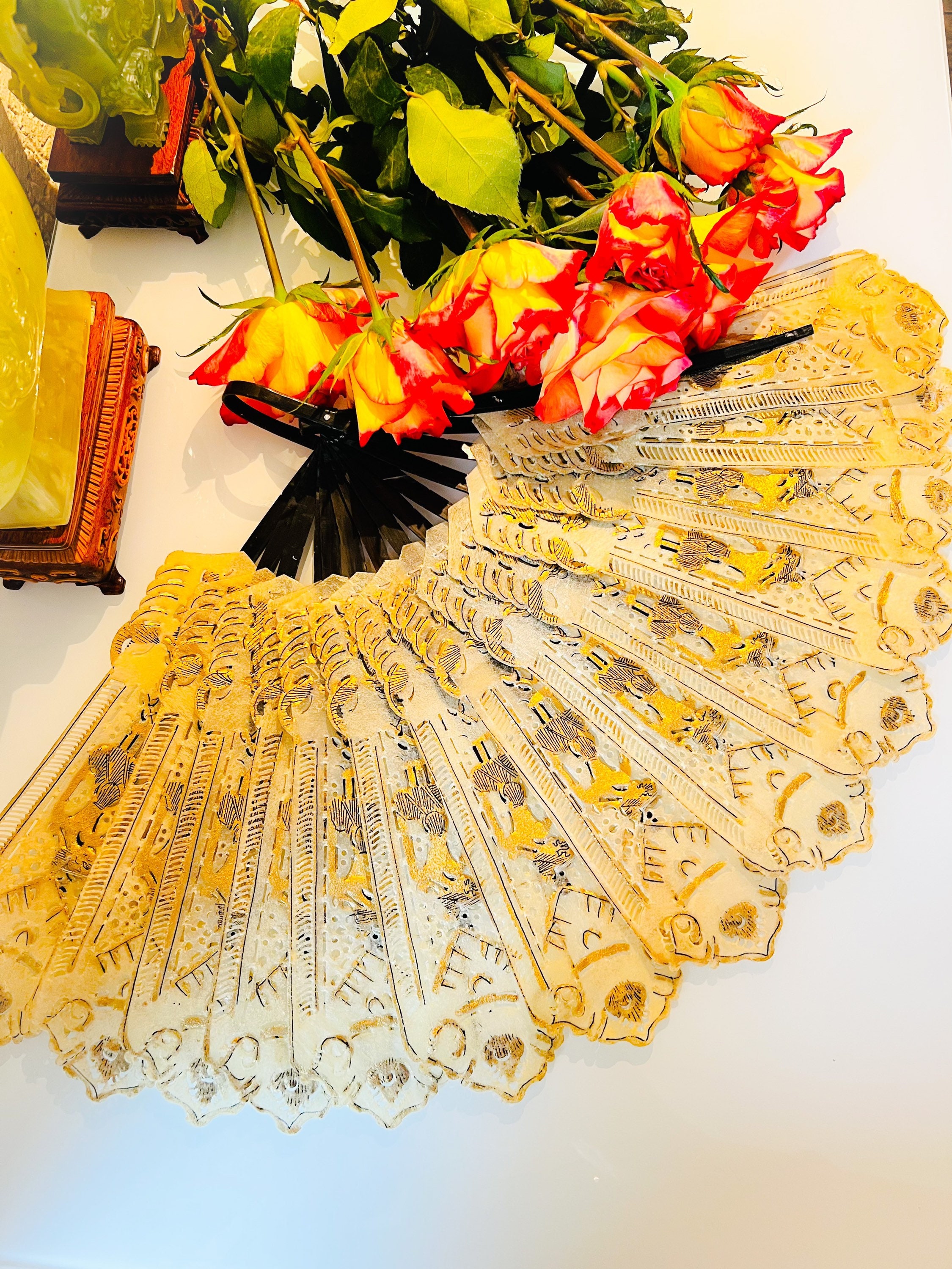 Antique Hand Fan. Brise Fan. Antique Hand Fan. 19th Century. Etsy