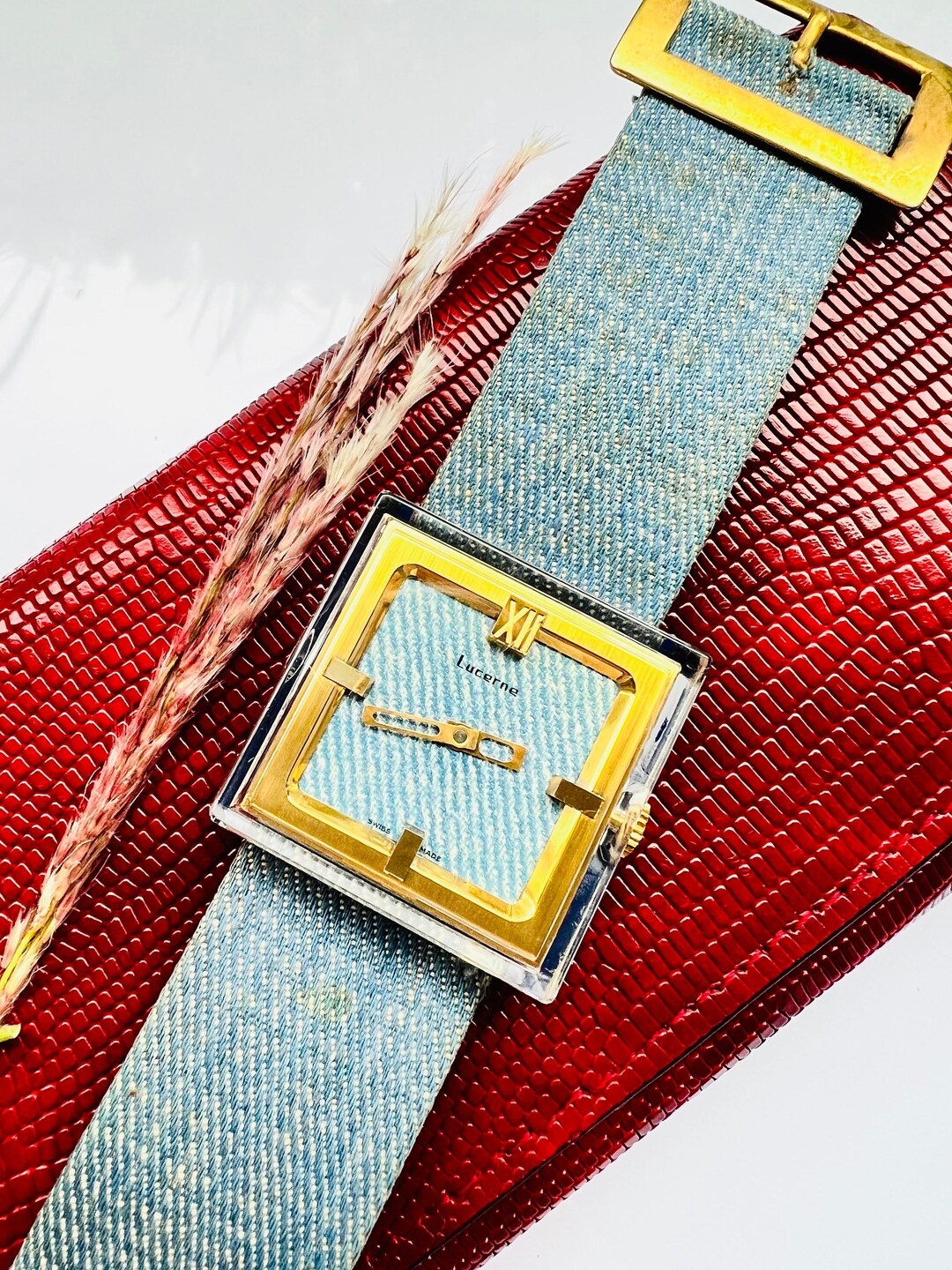 Swiss Wrist Watch Lucerne on Strap. Vintage Wrist Unisex Watch Etsy