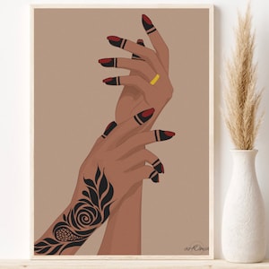 Henna Kunst, sudanesisches Henna, sudanesische Wandkunst, sudanesische Minimal Art, arabisches Henna, Geschenk für sudanesische