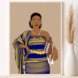 Somali Woman Wall Art | Digital Download | Somali Dirac Print | African Poster | Somali Woman Art | East African Decor
