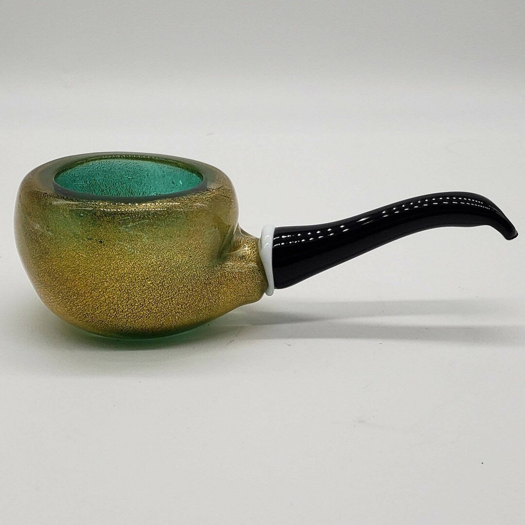 Vintage Murano Art Glass Polished Pontil Heavy Pipe Shaped Etsy