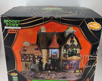 Lemax Spooky Town Witches Brew Haus Lights Sound Halloween 2009 Read pls