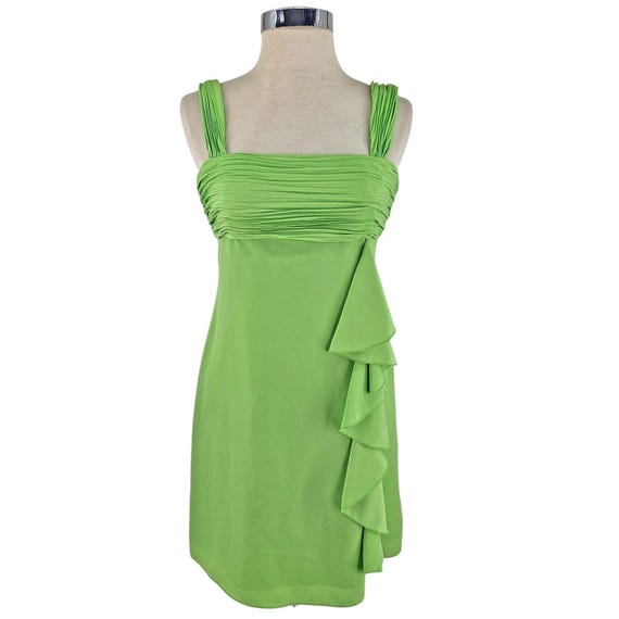 Vintage Gianni Bini Y2K green ruffle detail Sun dress, 2 XS Vintage Gianni Bini Y2K green ruffle detail Sun dress, 2 XS