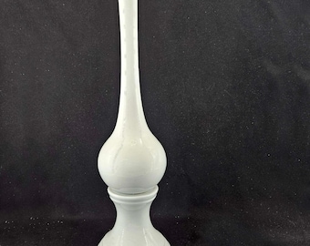 Vintage signed Neoclassical Art Deco Porcelain Pottery Vase Urn White