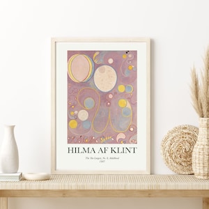 Hilma Af Klint The Ten Largest No.8 Adulthood DIGITAL DOWNLOAD, Abstract Wall Art, Exhibition Poster, Printable Poster, Instant Download