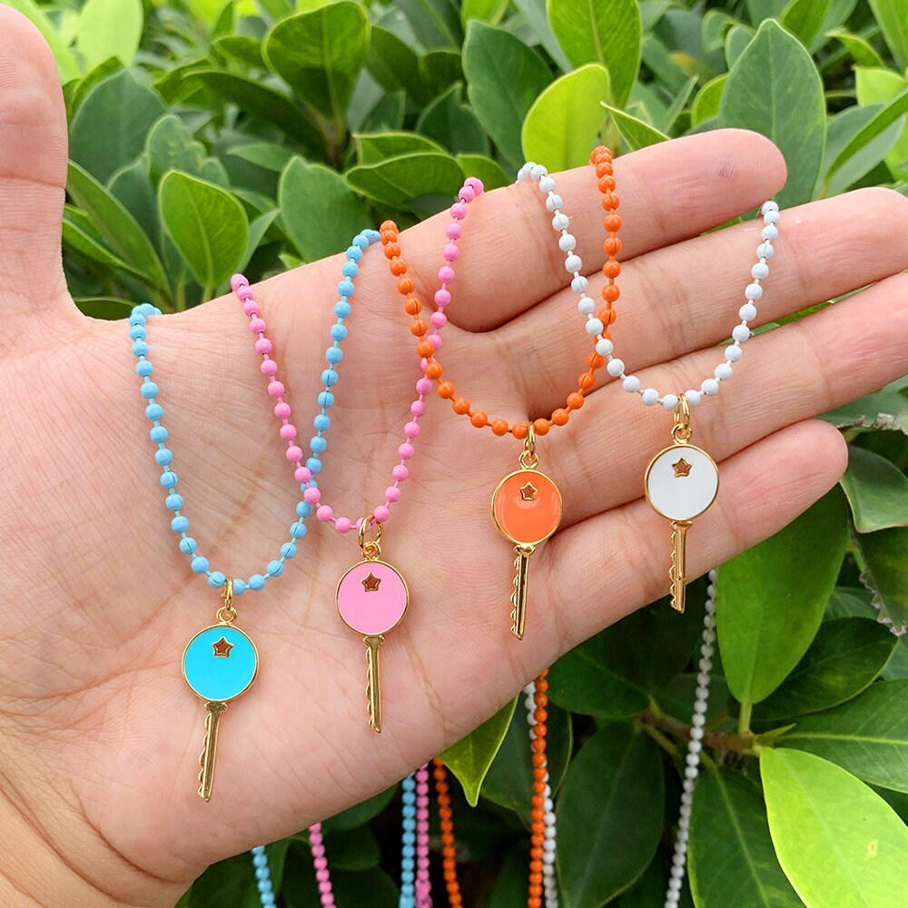 18金pipe 2x25 charm key-