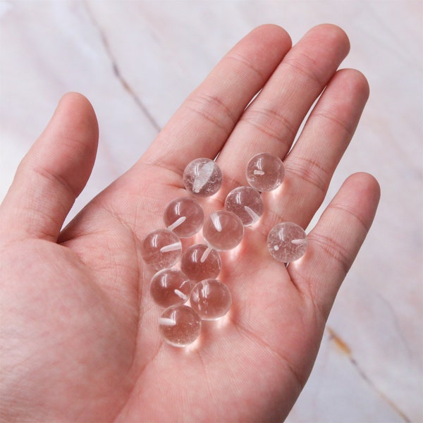 1PC,6mm/8mm/10mm/12mm,Half Drilled Natural Rock Crystal Round Beads,Half-drilled Gemstone,Half hole beads for making Earring,Ring or Pendant