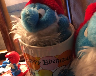 Happy Birthday Smurf Etsy France