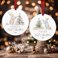 Personalised Baby’s First Christmas Ornament 2024 - Bunny Rabbit For Boy Girl Pink Blue Acrylic Hanging Tree Decoration Ornament Gift Love