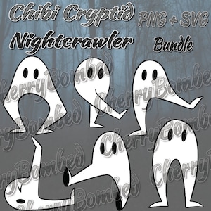 Chibi Cryptids Nightcrawler Bundle PNG + SVG
