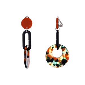 Boucle doreille clip Aflak Multicolore