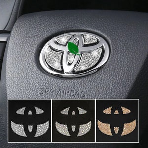 Bling Strass Auto Lenkrad Diamant Logo Aufkleber Kristall Emblem Dekor Ring  Aufkleber für Toyota Tesla Ford Hyundai Honda