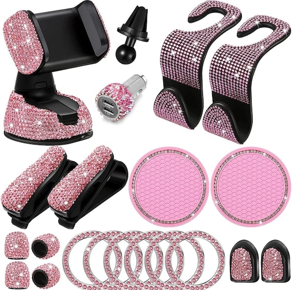Pink rhinestone cheap car accessories
