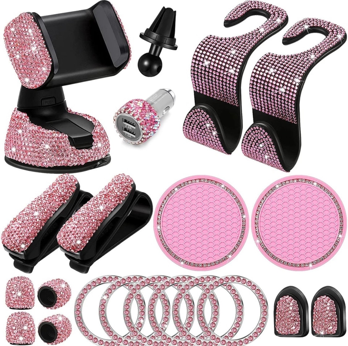 dreamyrising  Pink car interior, Car interior accessories, Car accesories