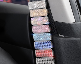 Rhinestone Car Seat Belt Limiter – Stylish Comfort Extension for Seatbelt, Metal & Rhinestone Car Accessory