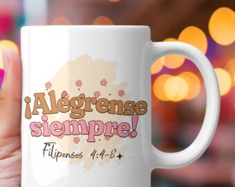 Taza Con Pasaje Bíblico, Regalo Motivacional 12 oz