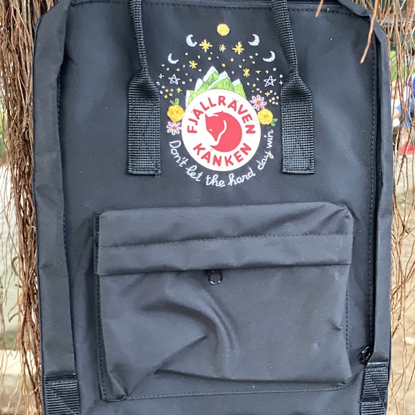 Mini Classic W/ Name Custom-embroidery Kanken Backpack/Fjallraven Kanken No. 1 Backpack Custom Hand Embroidery