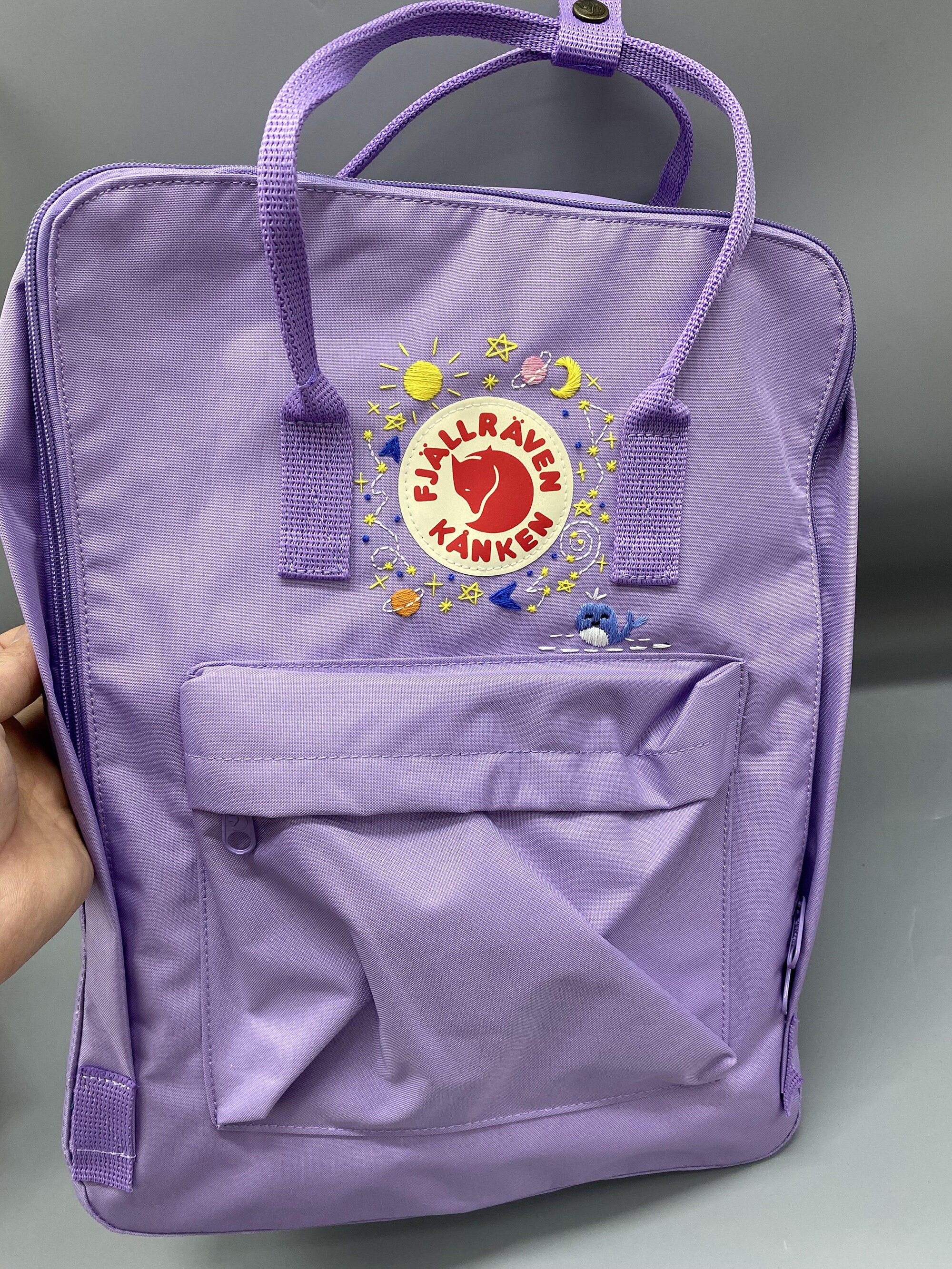 Fjallraven Kanken Embroidered Small Planets fjallraven Kanken Backpack With Embroidered Planets small Planets Embroidery Theme Etsy