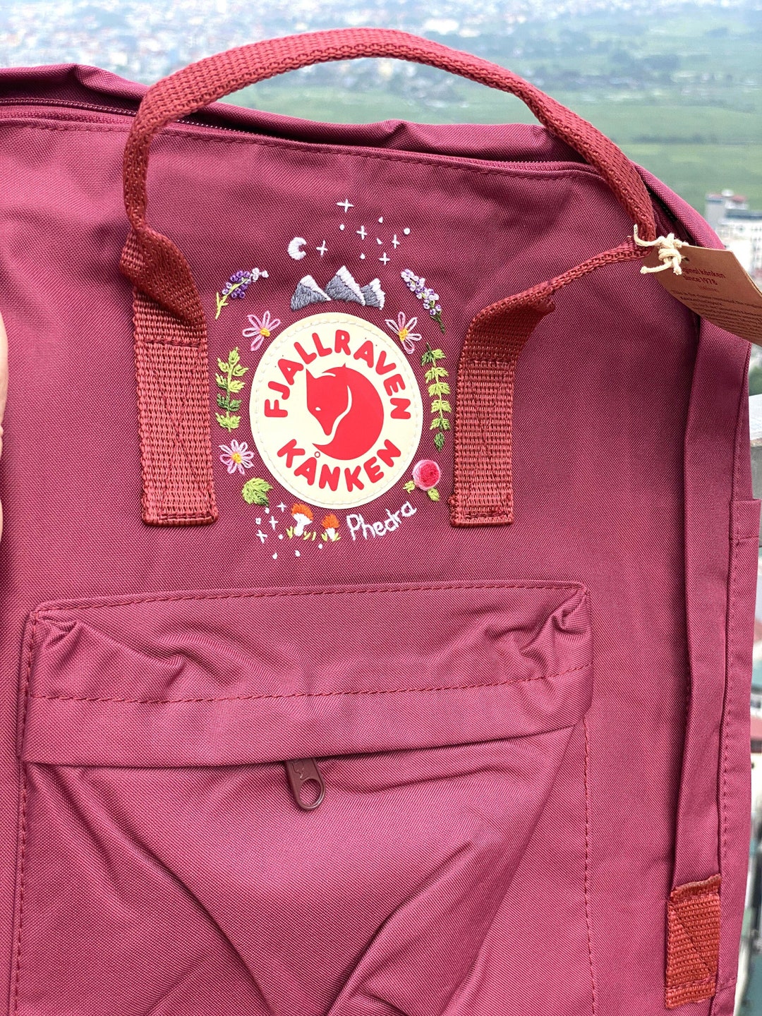 Customized Flower Hand Embroidery kanken Backpack Embroidered With Flower fjallraven Hand Embroidery on the Classic Fjallraven Kanken Etsy UK