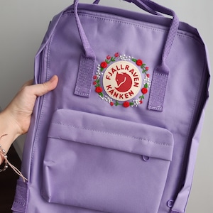Embroidered fjallraven kanken backpack/kanken backpack embroidery/Floral Embroidered Fjallraven Kanken Backpack