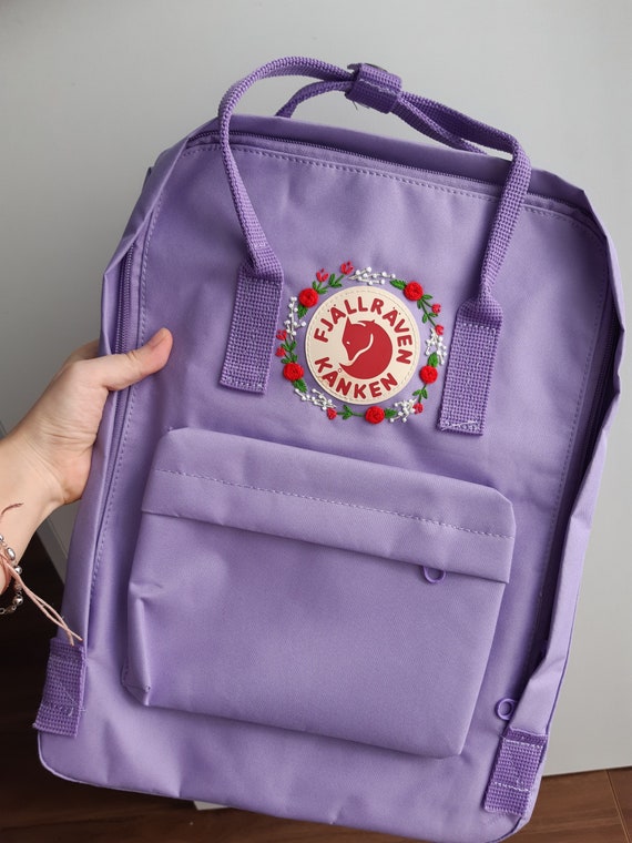 Embroidered Fjallraven Kanken Backpack/kanken Backpack Embroidery/floral  Embroidered Fjallraven Kanken Backpack 