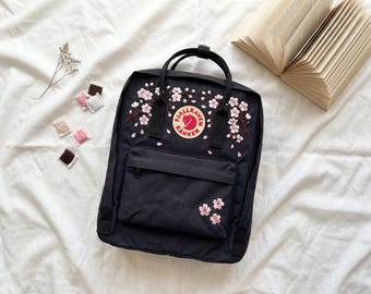 Fjallraven Kanken Cherry Blossom Embroidered Backpack | Sakura