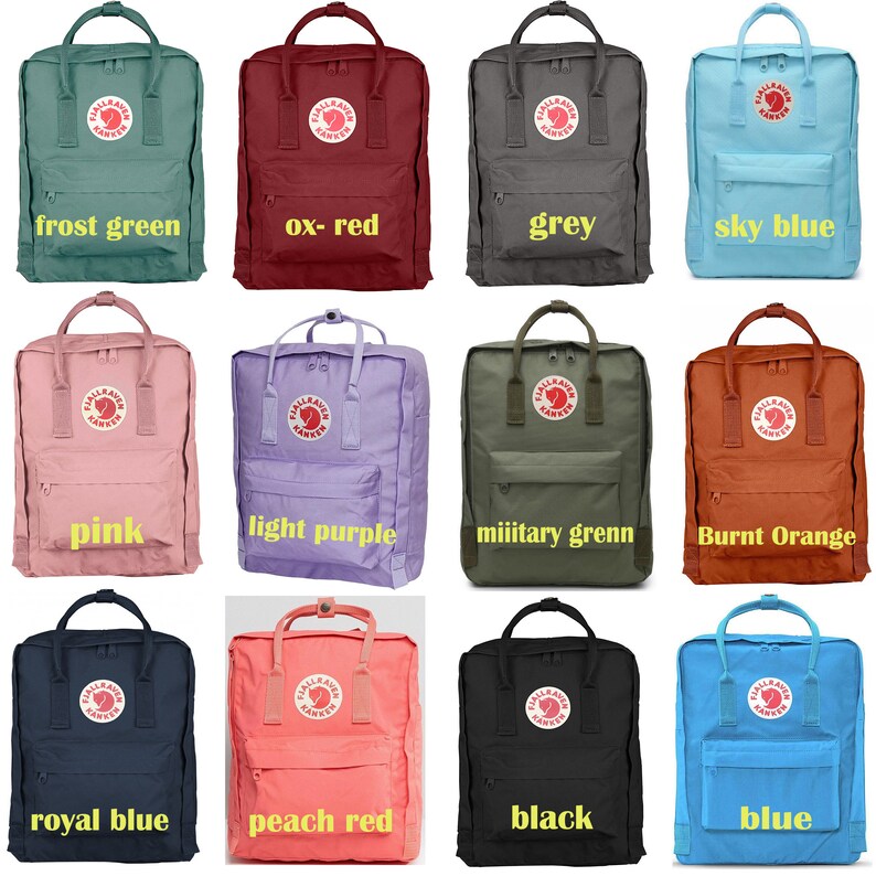 Ocean Embroidered Fjallraven Kanken Backpack/ Kanken Backpack Etsy